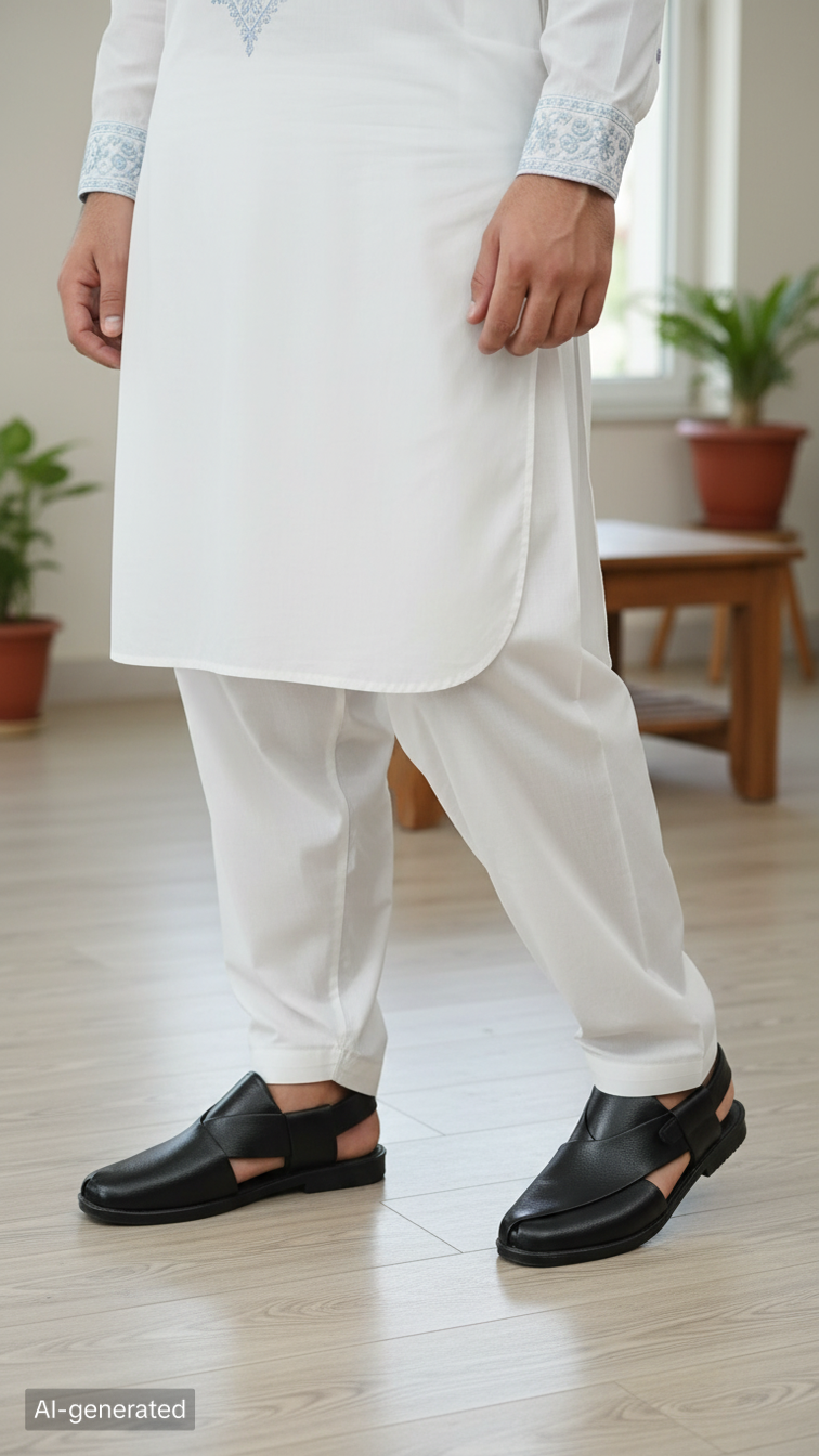 Peshawari Chappal BLK - Image 3